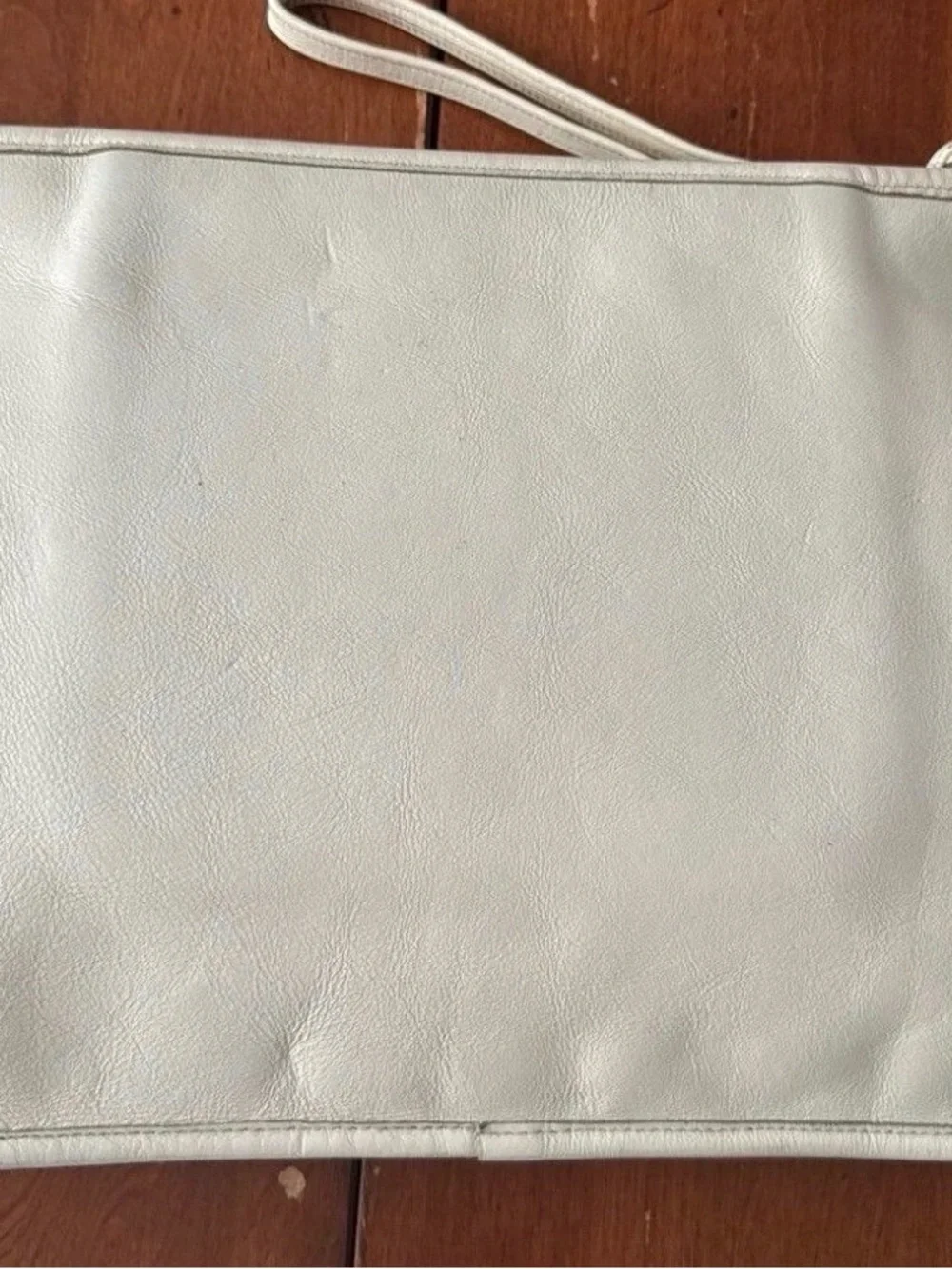 Coach Vintage Large Slim Portfolio Zip Clutch Bag NYC in Bone #9555 HTF